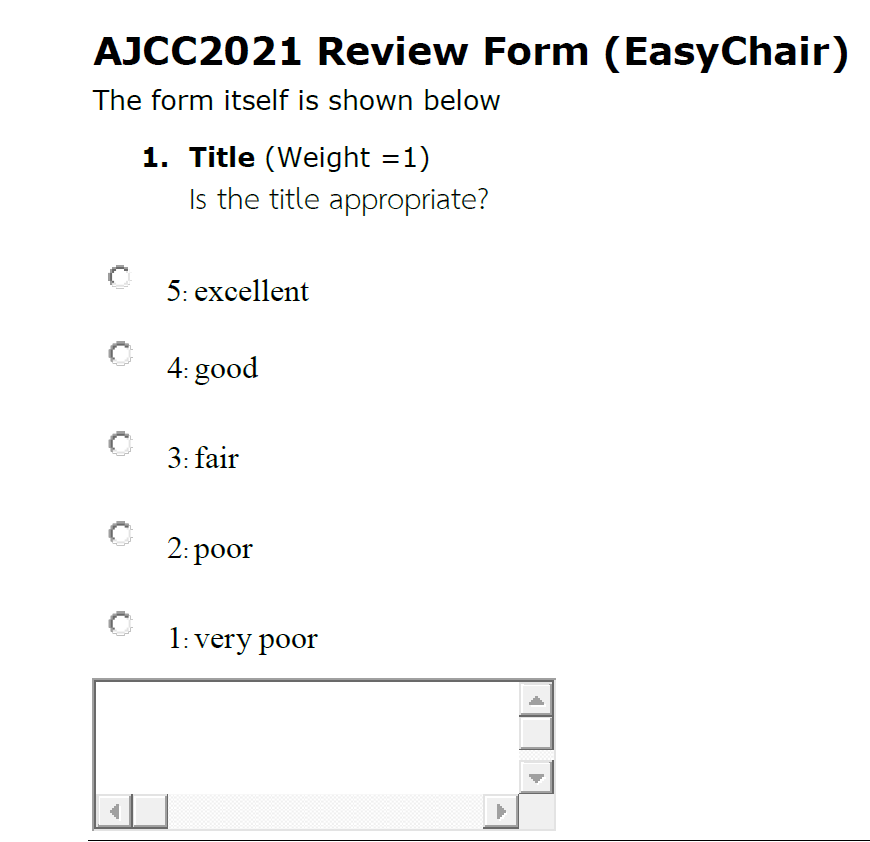 Reviewing form for AJCC2021